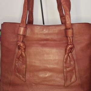Frye Leather Tote Bag - Burnt Orange